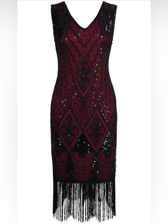 Dresses & Skirts - NWOT PrettyGuide Women 1920s Gatsby Cocktail Sequin Art Deco Flapper Dress Sz L